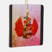 Ornement En Céramique Bruce Fender Guitare rock & Roll Roses (Droite)