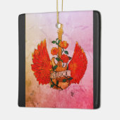 Ornement En Céramique Bruce Fender Guitare rock & Roll Roses (Gauche)