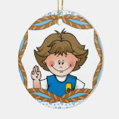 Ornement En Céramique Brune de marguerite (Gauche)