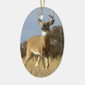 Ornement En Céramique Buck Whitetail (Gauche)