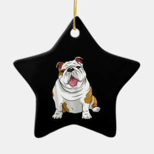 Ornement En Céramique Bulldogs anglais Awesome Funny Bulldog Pups Chiens