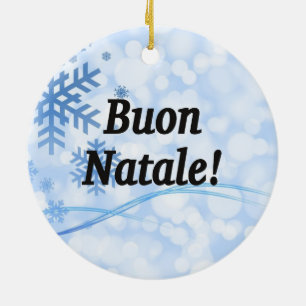 Ornement En Céramique Buon Natale ! Joyeux Noël en italien bf