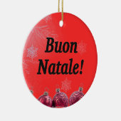 Ornement En Céramique Buon Natale ! Joyeux Noël en italien bf (Droite)