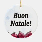 Ornement En Céramique Buon Natale ! Joyeux Noël en italien bf (Dos)