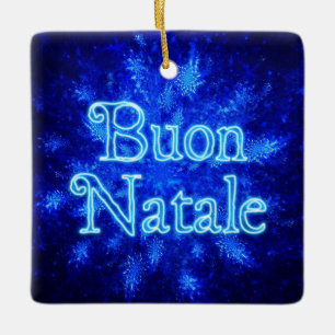 Ornement En Céramique Buon Natale - Snowburst