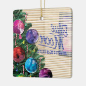 Ornement En Céramique Bureau de Noël coloré Art (Gauche)