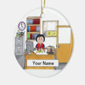 Ornement En Céramique Bureau - Femme (Gauche)