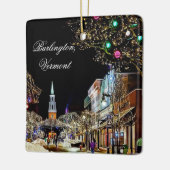 Ornement En Céramique Burlington, Vermont Christmas Keepsaké (Gauche)