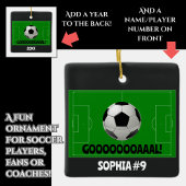 Ornement En Céramique BUT de soccer/Football personnalisé ! Nom Numéro d