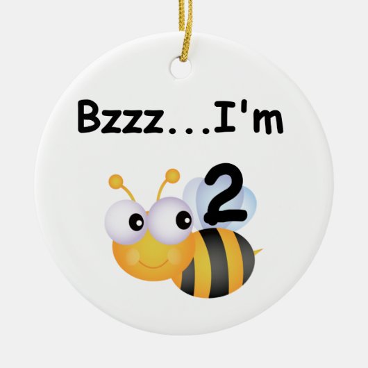 Ornement En Céramique Buzz Bumblebee 2e Anniversaire T-shirts et cadeaux (Devant)