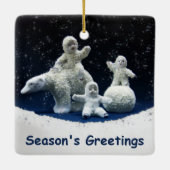 Ornement En Céramique Bye Bye Snow Baby (Dos)