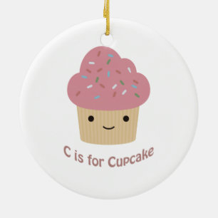 Ornement En Céramique C est pour cupcake