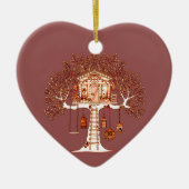 Ornement En Céramique Cabane dans un arbre (Devant)