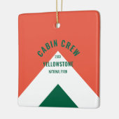 Ornement En Céramique Cabine Crew Peronalized Destination Retro Rouge Ve (Gauche)