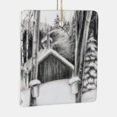 Ornement En Céramique Cabine de sucre d'érable (Droite)
