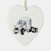 Ornement En Céramique Cabine semi-remorque blanche (Droite)