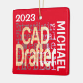 Ornement En Céramique CAD Drafter Extraordinaire PERSONNALISÉ (Gauche)