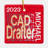 Ornement En Céramique CAD Drafter Extraordinaire PERSONNALISÉ (Devant)