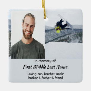 Ornement En Céramique Cadeau commémoratif de snowboard Hiver