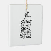 Ornement En Céramique Cadeau Crochet Crocheter (Droite)