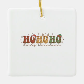 Ornement En Céramique Cadeau de Noël Ho Ho Joyeux Noël