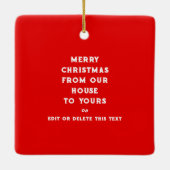 Ornement En Céramique Cadeau de Noël Realtor (Dos)