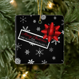 Ornement En Céramique Cadeau de Noël Simulé réaliste personnalisé