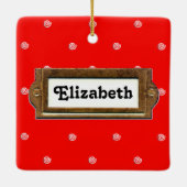 Ornement En Céramique Cadeau de vacances Golf (Dos)