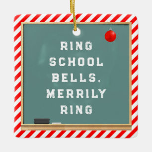 Ornement En Céramique Cadeau de vacances pour enseignant personnalisé