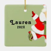 Ornement En Céramique Cadeau de vacances Runner (Dos)