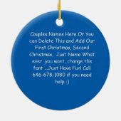 Ornement En Céramique Cadeau FAIT SUR COMMANDE 2016 d'ornement de (Dos)