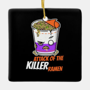 Ornement En Céramique Cadeau Halloween Attaque Du Ramen