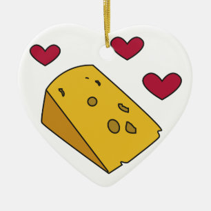 Ornement En Céramique Cadeau rimant de fromage et d'argot de cockney de