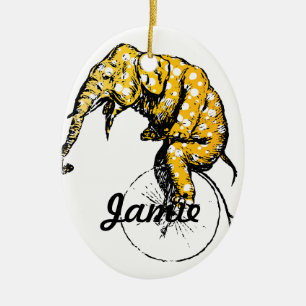 Ornement En Céramique Cadeaux Circus Elephant