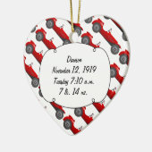 Ornement En Céramique Cadeaux classiques personnalisés pour bébé garçon (Gauche)