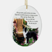 Ornement En Céramique Cadeaux d'art Collie Frontière (Droite)