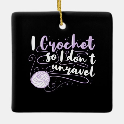 Ornement En Céramique Cadeaux de crochettage (Devant)