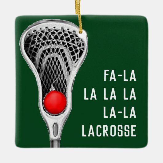 Ornement En Céramique Cadeaux de vacances Lacrosse (Devant)