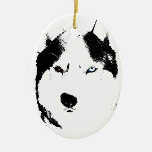 Ornement En Céramique Cadeaux enroués de chien de souvenir de Malamute