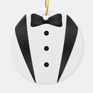 Ornement En Céramique Cadeaux et appui verticaux de mariage de smoking