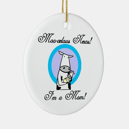 Ornement En Céramique Cadeaux Moo-velous New Mom (Droite)