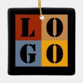 Ornement En Céramique Cadeaux personnalisés modernes Noir Simple (Devant)