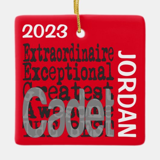 Ornement En Céramique Cadet Extraordinaire CUSTOM (Devant)