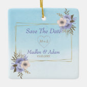 Ornement En Céramique Cadre Or Et Bouquet (Devant)