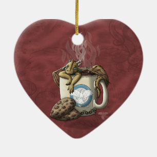 Ornement En Céramique [Café de dragon de tasse de thé]