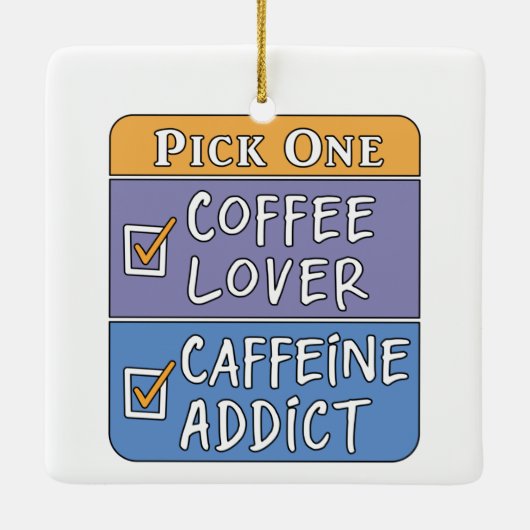 Ornement En Céramique Café ou caféine (Dos)