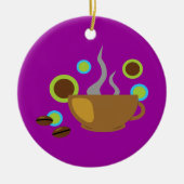 Ornement En Céramique Café Pop Art (Devant)