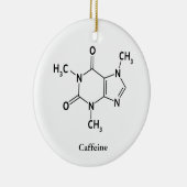 Ornement En Céramique Caffeine Molecule Chimie Cute Amateurs de café (Droite)