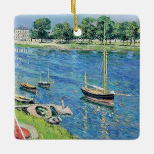 Ornement En Céramique Caillebotte - La Seine à Argenteuil, Bateaux à l'a