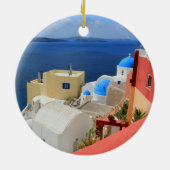 Ornement En Céramique Caldeira, Oia, Santorini, Grèce (Dos)